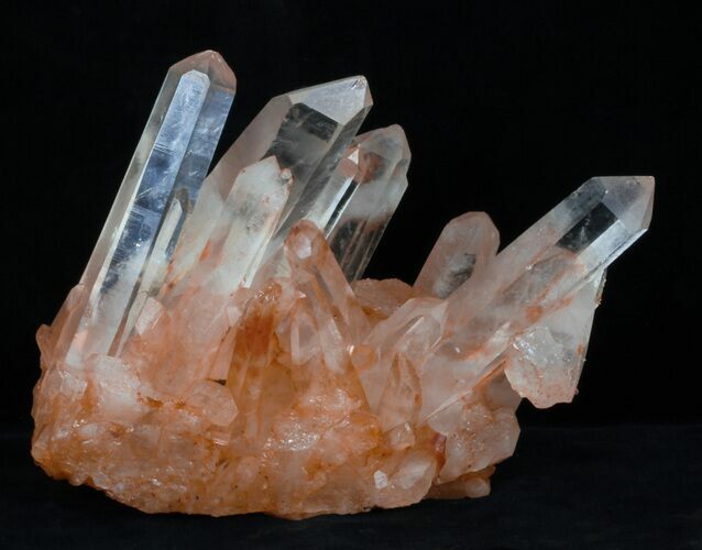 Tangerine Quartz Crystal Cluster - Madagascar #32250